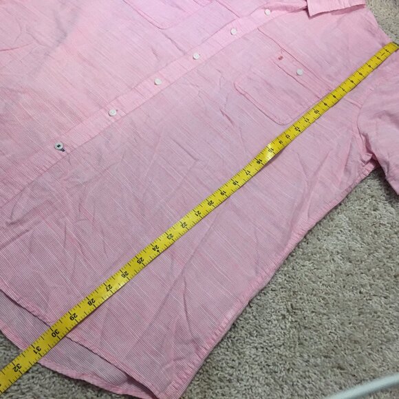 Izod Saltwater Rapture Rose Dockside Chambray Relaxed Classic Button Down Shirt - Picture 15 of 16